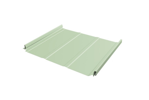 Кликфальц Pro Line Grand Line 0,45 PE с пленкой на замках RAL 6019 бело-зеленый - фото - 1