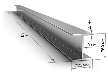 Балка двутавровая металлическая (двутавр) 30Ш2 - фото - 1