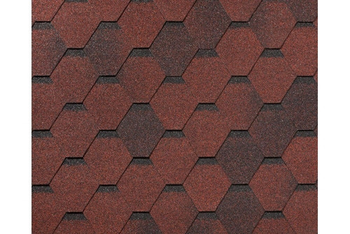 RoofShield черепица Фемили Эко Лайт Стандарт (3м2) Красный с оттенением - фото - 1