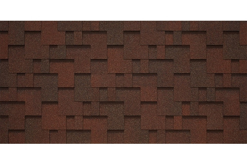 Битумная черепица TEGOLA LAZIO nocciola 418 (фундук коричневый) - фото - 1