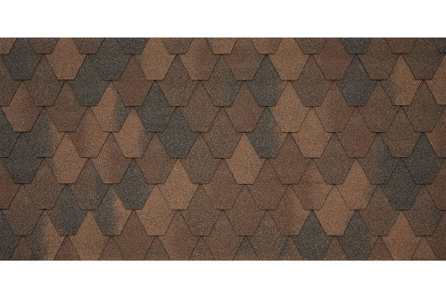 Битумная черепица TEGOLA SARDEGNA legno 424 (темное дерево) - фото - 1