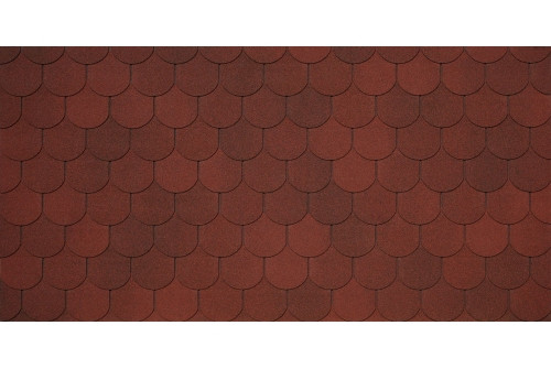 Битумная черепица TEGOLA ASSISI sangiovese 400 (красный Санджовезе) - фото - 1