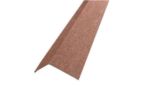 Планка карнизная Grand Line c гранулятом для мягкой кровли 100*65 красная - фото - 1