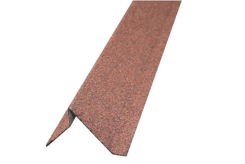 Планка ветровая Grand Line для мягкой кровли 60*30*90 Фартук S5 красная - фото - 1