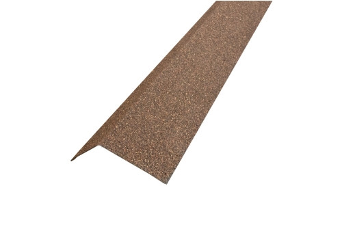 Планка карнизная Grand Line c гранулятом для мягкой кровли 100*65 бронзовая - фото - 1