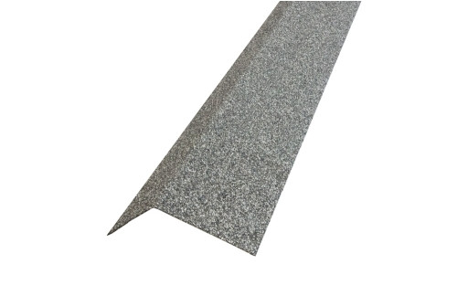 Планка карнизная Grand Line c гранулятом для мягкой кровли 100*65 серая - фото - 1