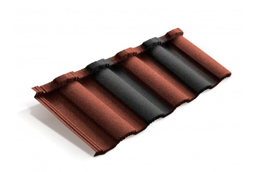 Лист Metrotile MetroRoman красно-черный - фото - 1