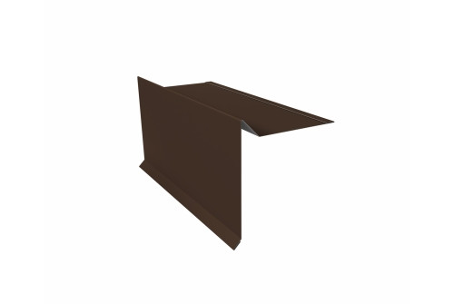Планка ветровая с отгибом для мягкой кровли 100х20х70 0,45 Drap TX RAL 8017 шоколад (2м) - фото - 1