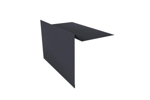 Планка ветровая для мягкой кровли 130х25х100 Rooftop Бархат RAL 7024 мокрый асфальт (2м) - фото - 1