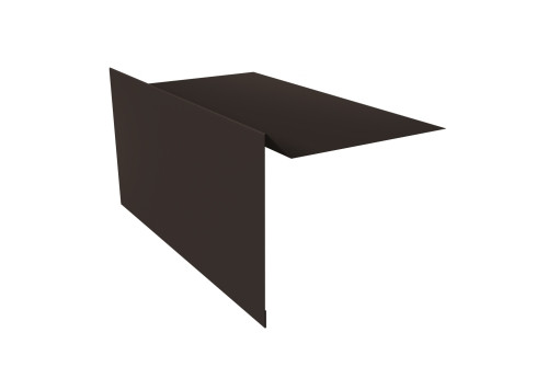 Планка ветровая для мягкой кровли 100х20х70 0,5 Satin Matt RR 32 темно-коричневый (2м) - фото - 1
