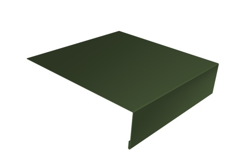 Планка лобовая/околооконная простая 190х50 0,5 GreenCoat Pural BT, matt RR 11 темно-зеленый (RAL 6020 хромовая зелень) (2м) - фото - 1