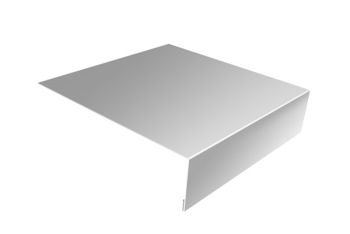 Планка лобовая/околооконная простая 190х50 0,45 Drap с пленкой RAL 9003 сигнальный белый (2м) - фото - 1