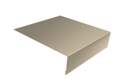 Планка лобовая/околооконная простая 190х50 0,5 Satin с пленкой RAL 1015 светлая слоновая кость (3м) - фото - 1