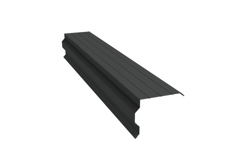 Планка торцевая фигурная 90х110 0,5 Satin Matt RAL 7016 антрацитово-серый (2м) - фото - 1