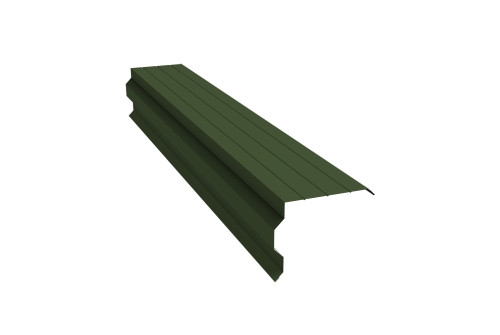 Планка торцевая фигурная 90х110 0,5 GreenCoat Pural BT, matt RR 11 темно-зеленый (RAL 6020 хромовая зелень) (3м) - фото - 1