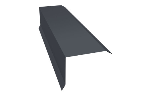 Планка торцевая 80х100 0,45 Drap ST RAL 7024 мокрый асфальт (3м) - фото - 1