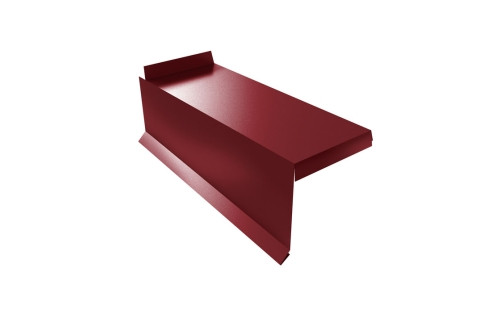 Планка торцевая сегментная Квадро профи Левая 0,5 Satin Matt TX RAL 3005 красное вино - фото - 1