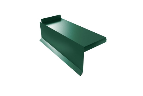 Планка торцевая сегментная Квадро профи Левая 0,45 Drap RAL 6005 зеленый мох - фото - 1