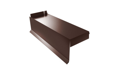 Планка торцевая сегментная Квадро профи Правая стартовая 0,5 Satin Matt RAL 8017 шоколад - фото - 1