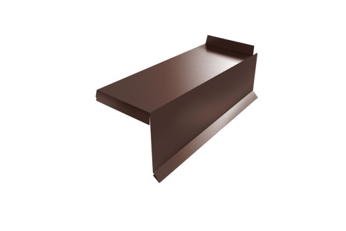 Планка торцевая сегментная Квадро профи Правая 0,5 Satin Matt RAL 8017 шоколад - фото - 1