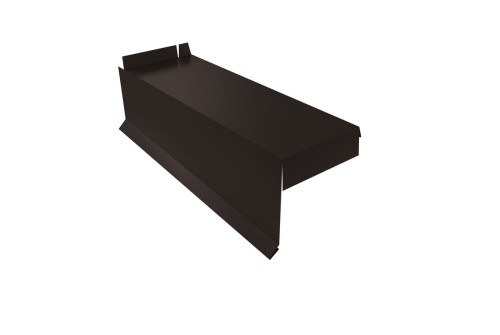 Планка торцевая сегментная Квадро профи Правая стартовая 0,5 Satin RR 32 темно-коричневый - фото - 1