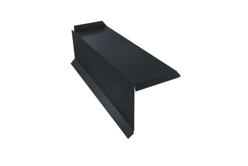 Планка торцевая сегментная 20мм Левая 0,5 Satin Matt RAL 7016 антрацитово-серый - фото - 1