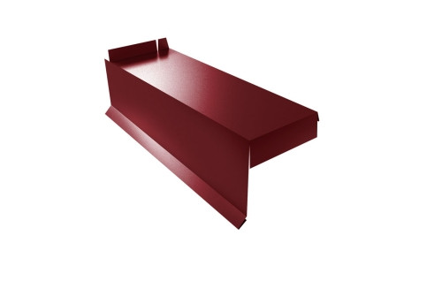Планка торцевая сегментная Квадро профи Правая стартовая 0,5 Satin Matt TX RAL 3005 красное вино - фото - 1