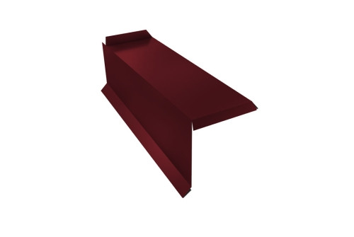 Планка торцевая сегментная 30мм Левая 0,5 Satin Matt RAL 3005 красное вино - фото - 1
