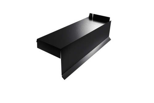 Планка торцевая сегментная Квадро профи Левая стартовая 0,5 Satin Matt TX RAL 9005 черный - фото - 1