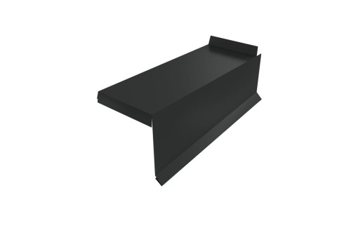 Планка торцевая сегментная Квадро профи Правая 0,5 Satin RAL 7016 антрацитово-серый - фото - 1